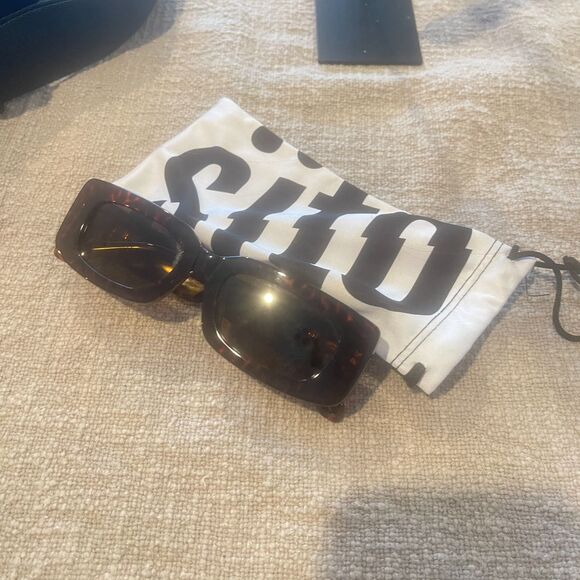 Sito Electro Vision 90s Square Frame Havana Tortoise Sunglasess - Picture 2 of 5